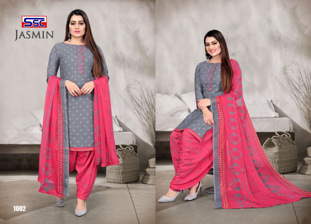 Ssc Jasmin 24 Printed Micro Fancy Fabric Designer Casual Wear Dress Material Collection